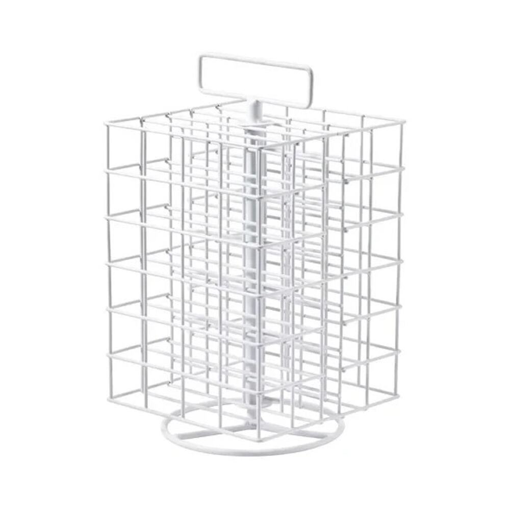 White Paint Storage Spinner - Paint Tower Organizer Holds Up to 48 2oz Bottles